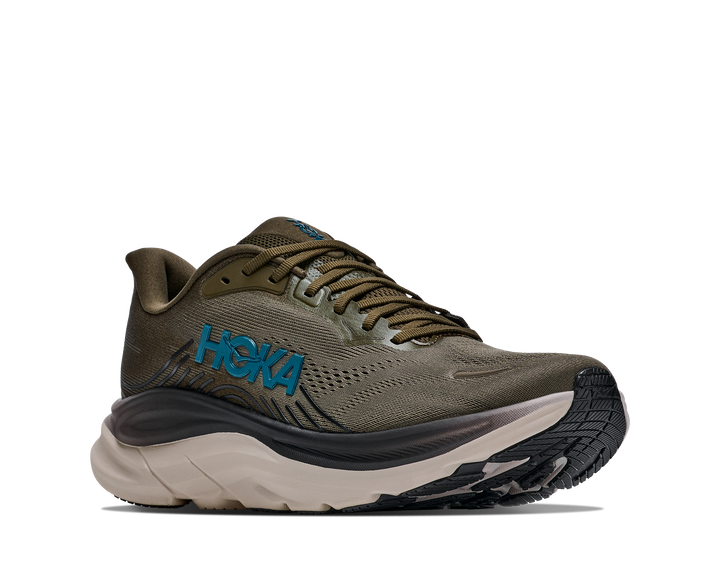 Hoka Mens Clifton 11 - Antique Olive/River Rock Grey - Neutral - AW26