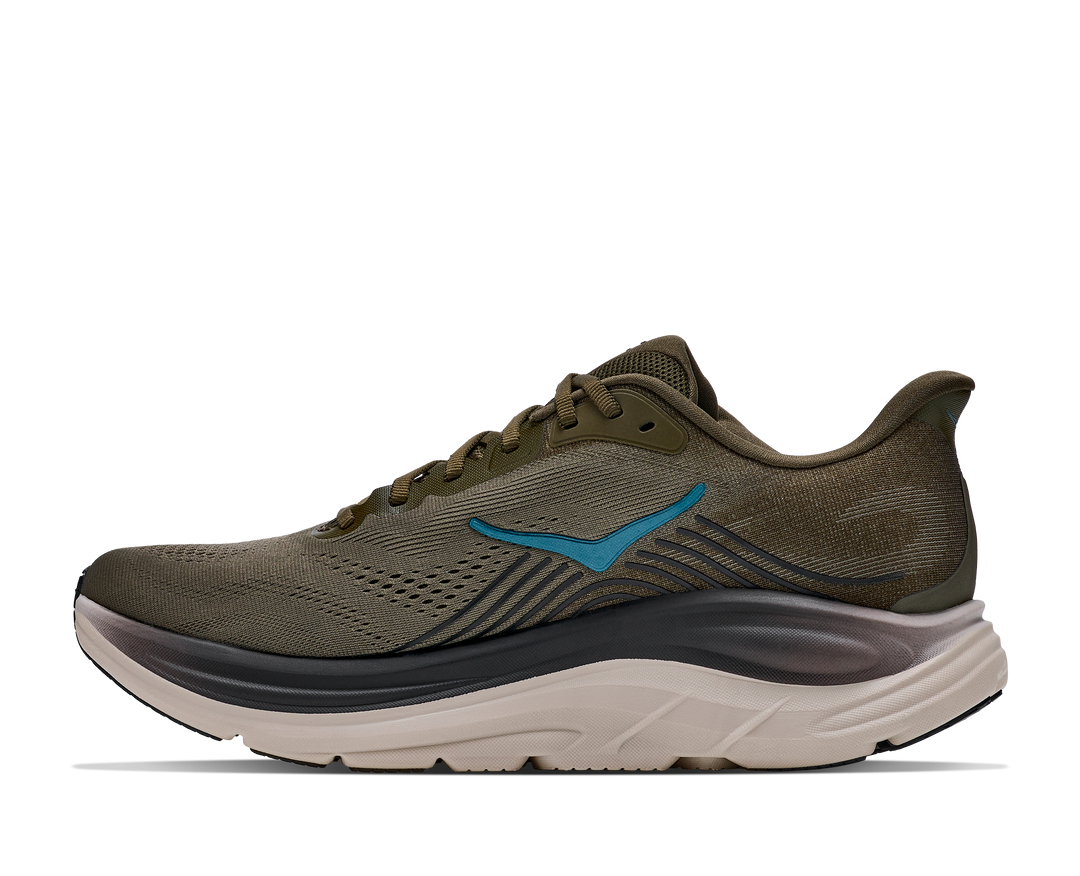 Hoka Mens Clifton 11 - Antique Olive/River Rock Grey - Neutral - AW26