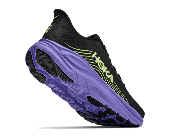 Hoka Mens Clifton 11 - Black/Neon Yuzu - Neutral - AW26