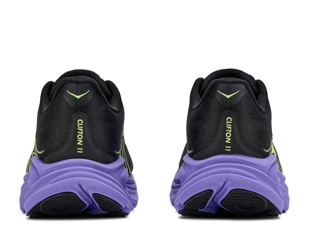 Hoka Mens Clifton 11 - Black/Neon Yuzu - Neutral - AW26