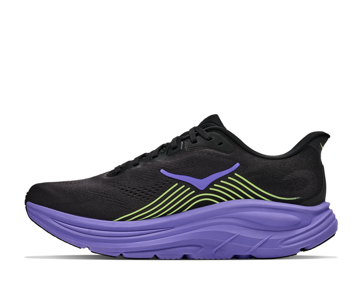 Hoka Mens Clifton 11 - Black/Neon Yuzu - Neutral - AW26