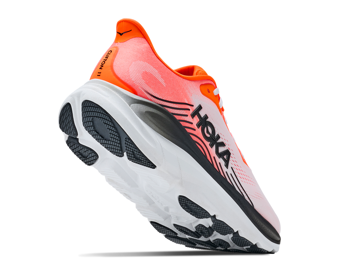 Hoka Mens Clifton 11 - Neon Tangerine/Frost - Neutral - AW26