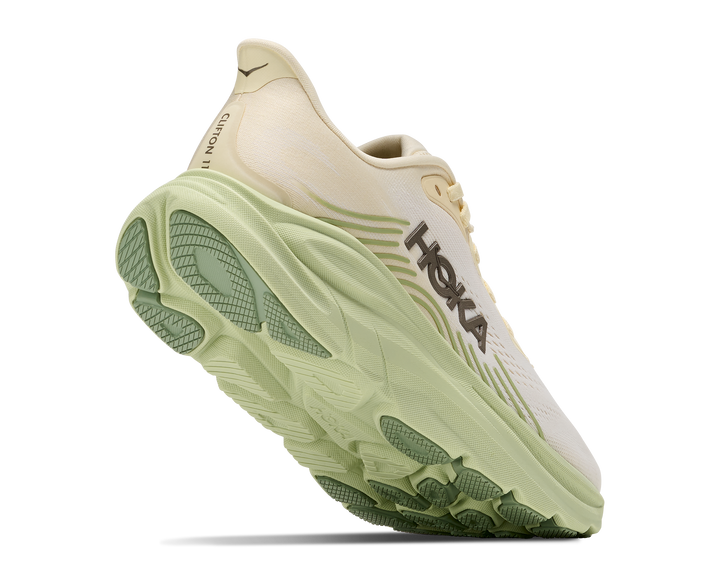 Hoka Womens Clifton 11 - Alabaster/Morning Dew - Neutral - AW26