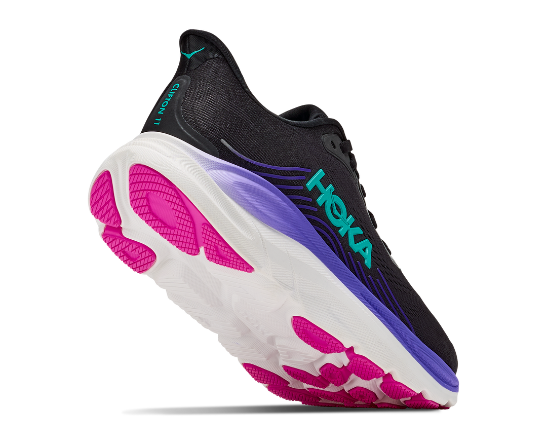 Hoka Womens Clifton 11 - Black/Neon Nebula - Neutral - AW26