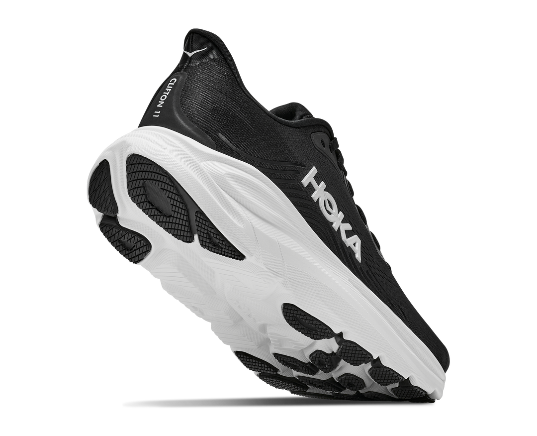 Hoka Womens Clifton 11 - Black/White - Neutral - AW26