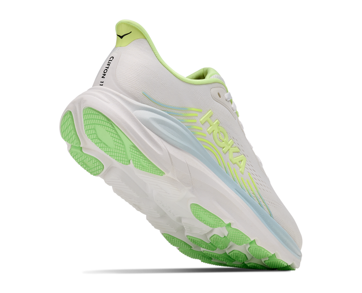 Hoka Womens Clifton 11 - Frost/Neon Yuzu - Neutral - AW26