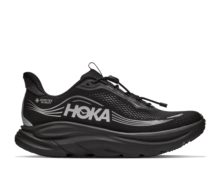 Hoka Mens Clifton 11 GTX - Black/Black - Neutral - AW26