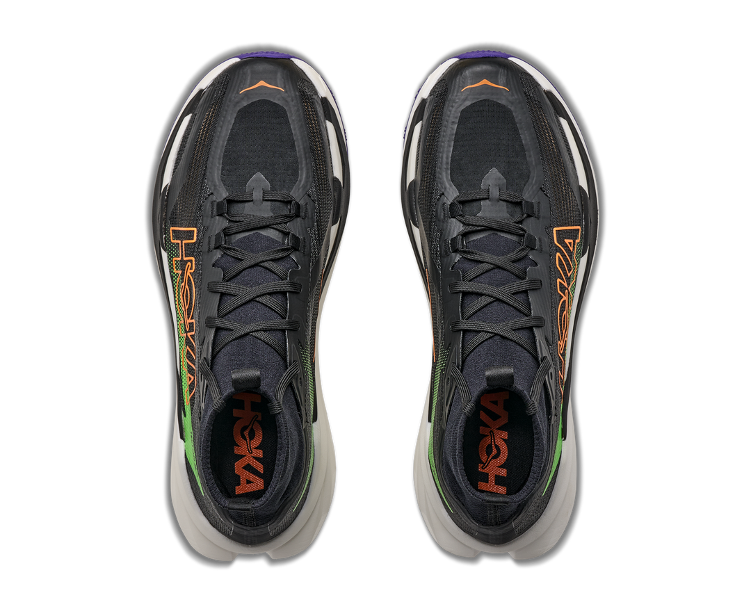 Hoka Mens Tecton X 4 - Black/Neon Green - Trail - AW26
