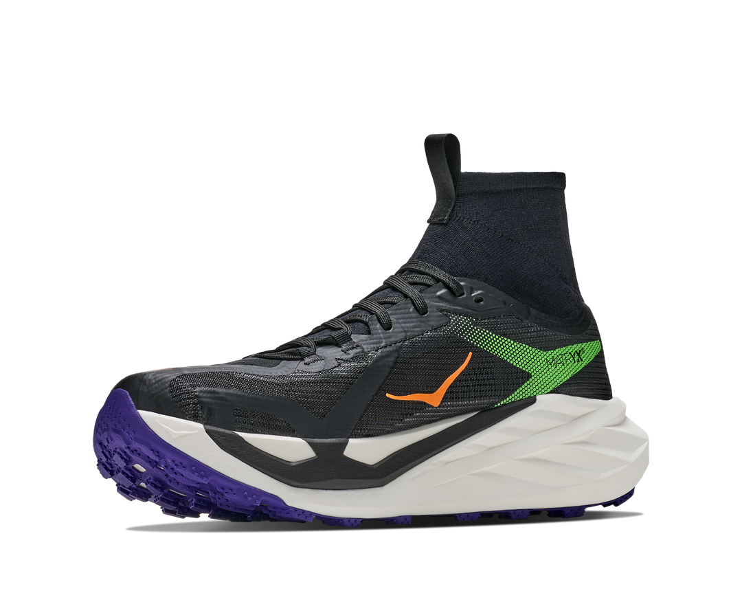 Hoka Mens Tecton X 4 - Black/Neon Green - Trail - AW26