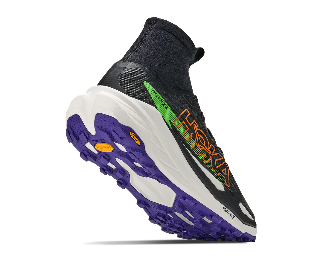 Hoka Mens Tecton X 4 - Black/Neon Green - Trail - AW26