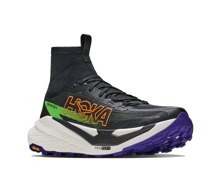 Hoka Mens Tecton X 4 - Black/Neon Green - Trail - AW26