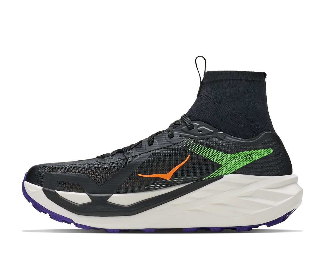 Hoka Mens Tecton X 4 - Black/Neon Green - Trail - AW26
