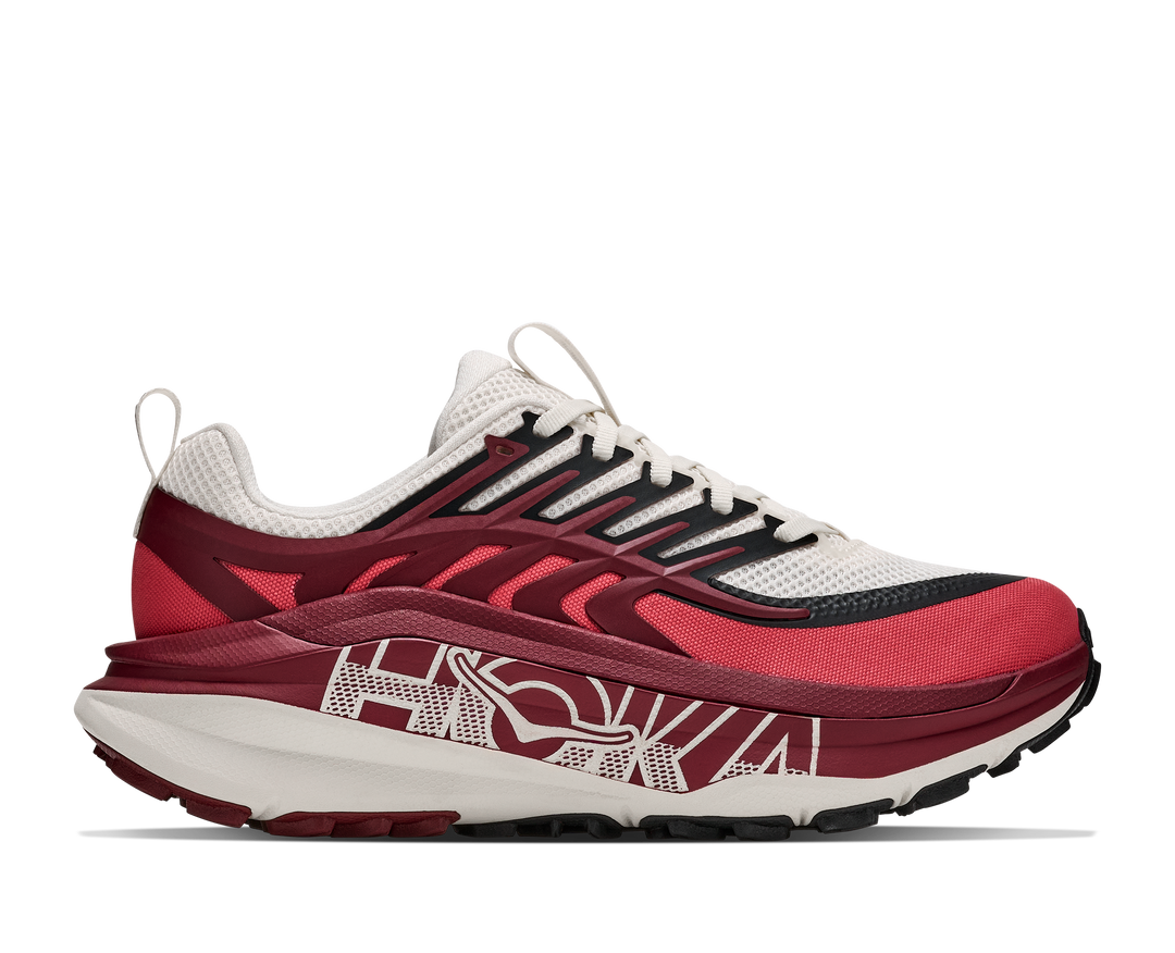 Hoka Womens Stinson 8 - Alabaster/Varsity Burgundy - Trail - AW26