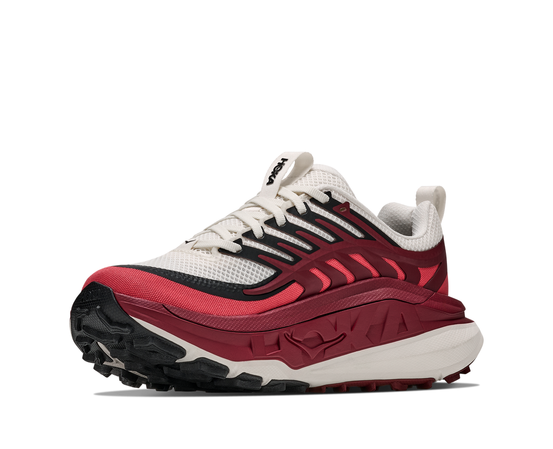 Hoka Womens Stinson 8 - Alabaster/Varsity Burgundy - Trail - AW26