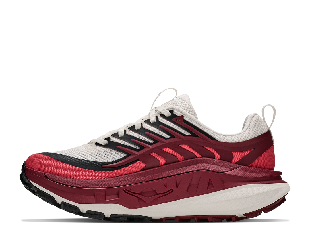 Hoka Womens Stinson 8 - Alabaster/Varsity Burgundy - Trail - AW26
