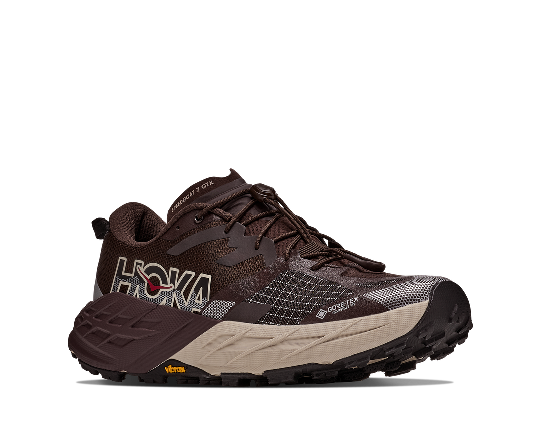 Hoka Mens Speedgoat 7 GTX - Spiced Chocolate/River Rock Grey - Trail - AW26
