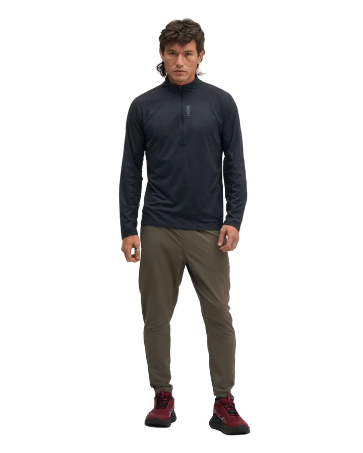 Hoka Mens Skyform Half Zip - Black Heather - AW26