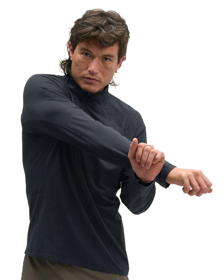 Hoka Mens Skyform Half Zip - Black Heather - AW26