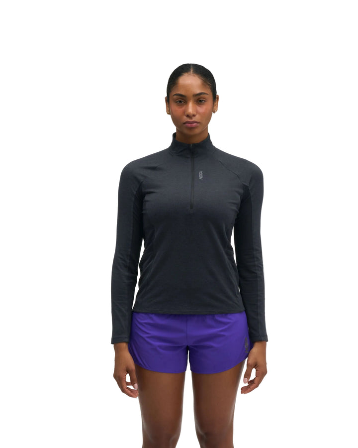 Hoka Womens Skyform Half Zip - Black Heather - AW26