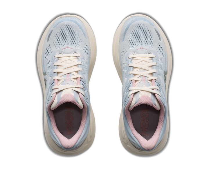 Hoka Womens Bondi 9 GLM - Alabaster/Mineral Blue - Neutral - AW26