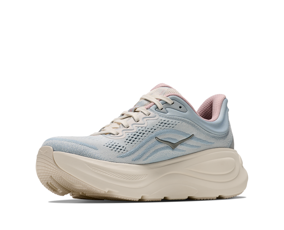 Hoka Womens Bondi 9 GLM - Alabaster/Mineral Blue - Neutral - AW26
