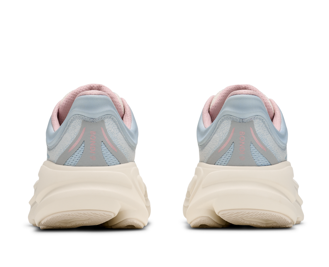 Hoka Womens Bondi 9 GLM - Alabaster/Mineral Blue - Neutral - AW26