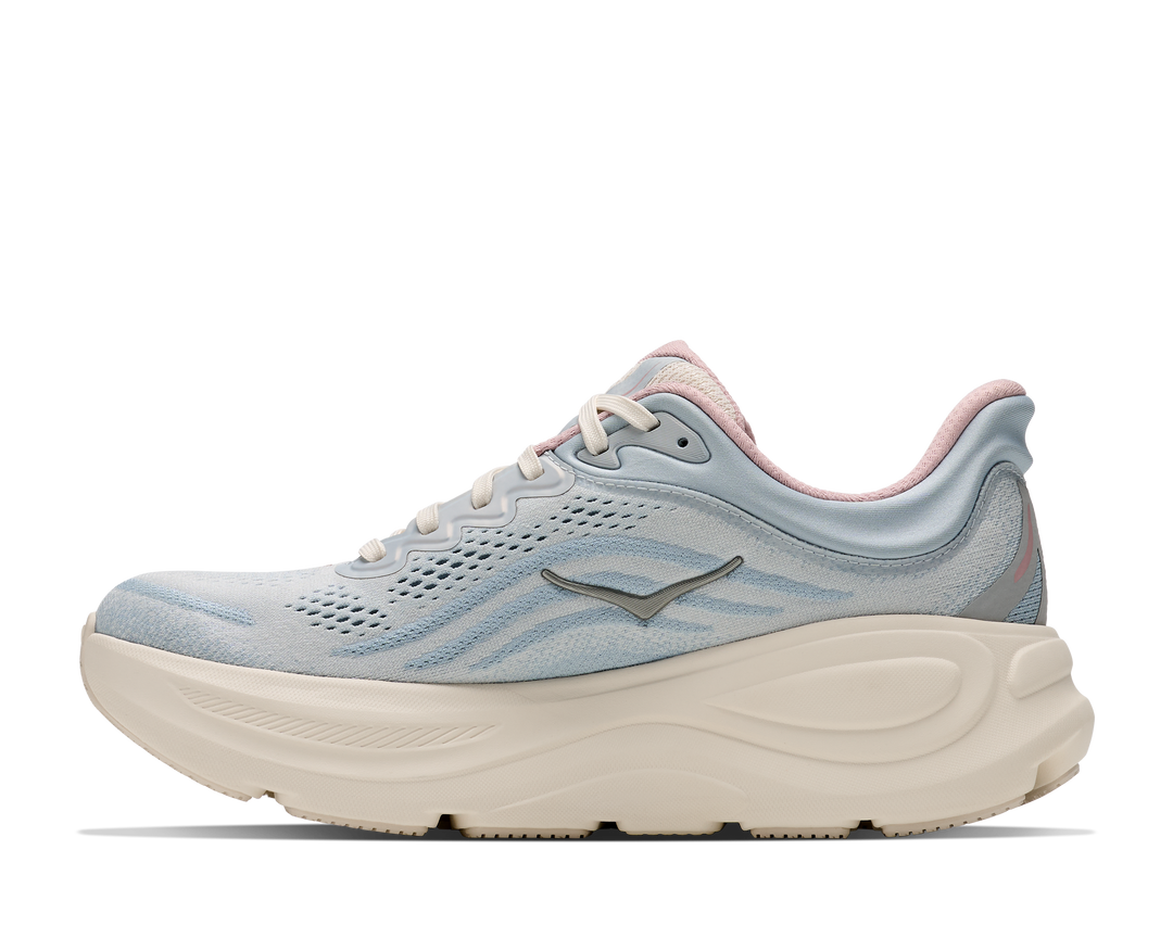 Hoka Womens Bondi 9 GLM - Alabaster/Mineral Blue - Neutral - AW26