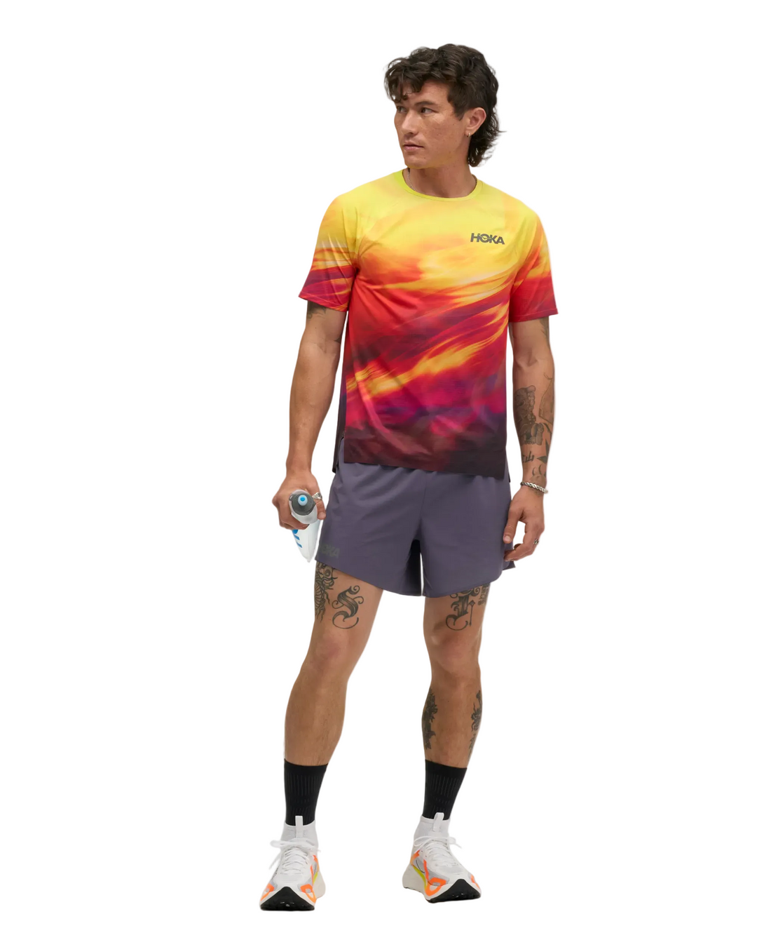 Hoka Mens Race Day Short Sleeve - Hoka Citrus Print - AW26