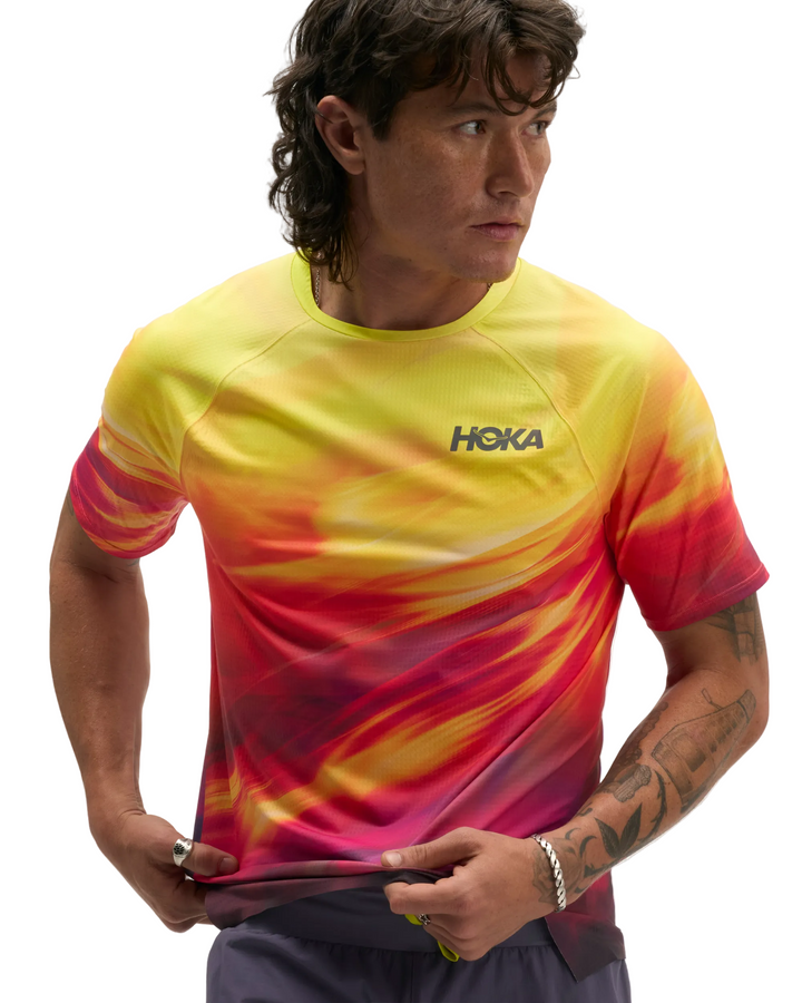 Hoka Mens Race Day Short Sleeve - Hoka Citrus Print - AW26