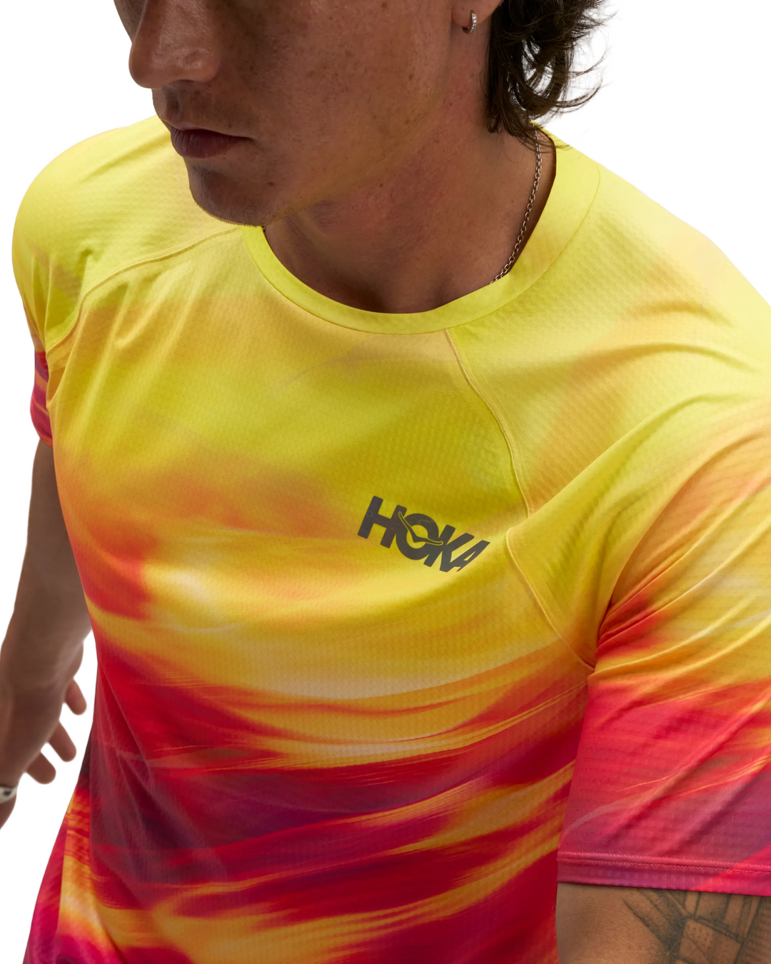 Hoka Mens Race Day Short Sleeve - Hoka Citrus Print - AW26