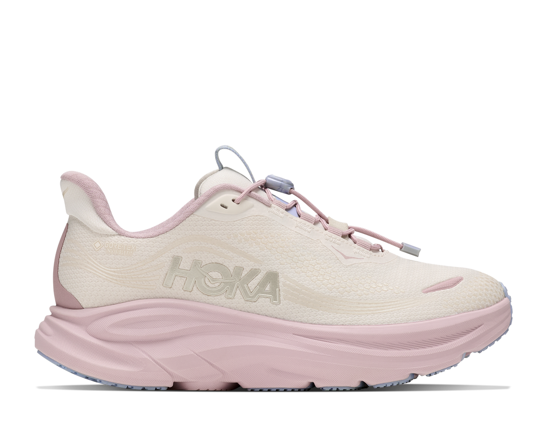 Hoka Womens Clifton 11 GTX GLM - Alabaster/Pink Opal - Neutral - AW26