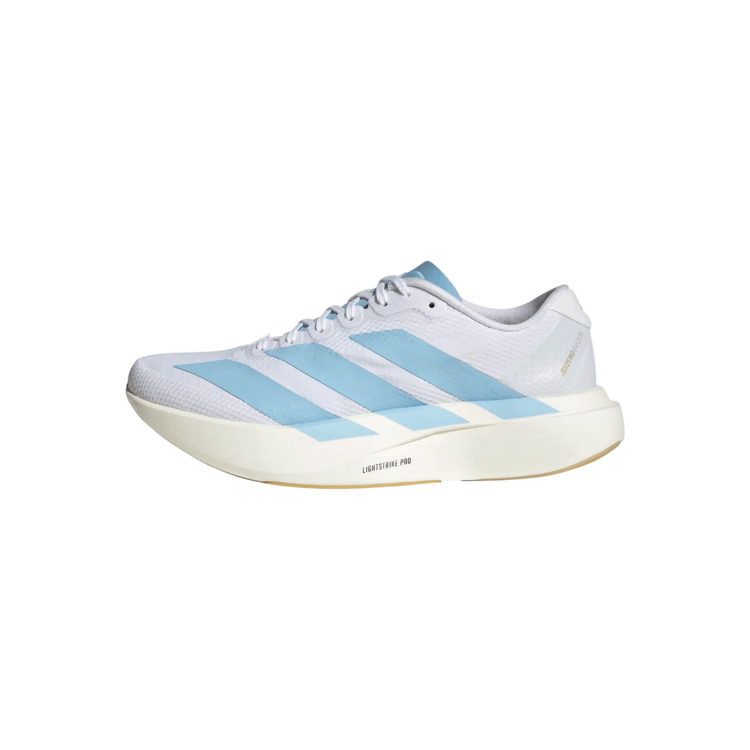 Adidas Womens Adizero Evo SL Woven - Footwear White/Clear Blue/Matte Gold - Neutral - SS26