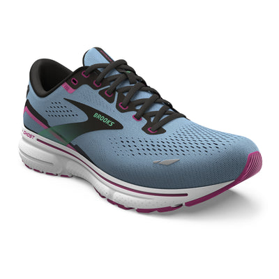 Brooks Womens Ghost 15 - Blue Bell/Black/Pink - Neutral