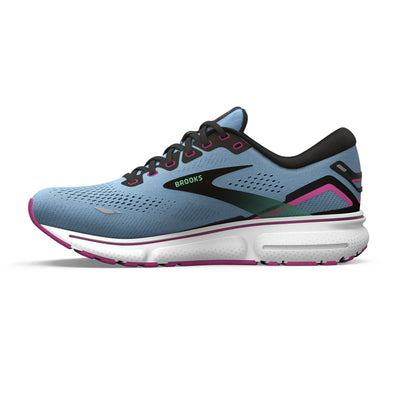 Brooks Womens Ghost 15 - Blue Bell/Black/Pink - Neutral