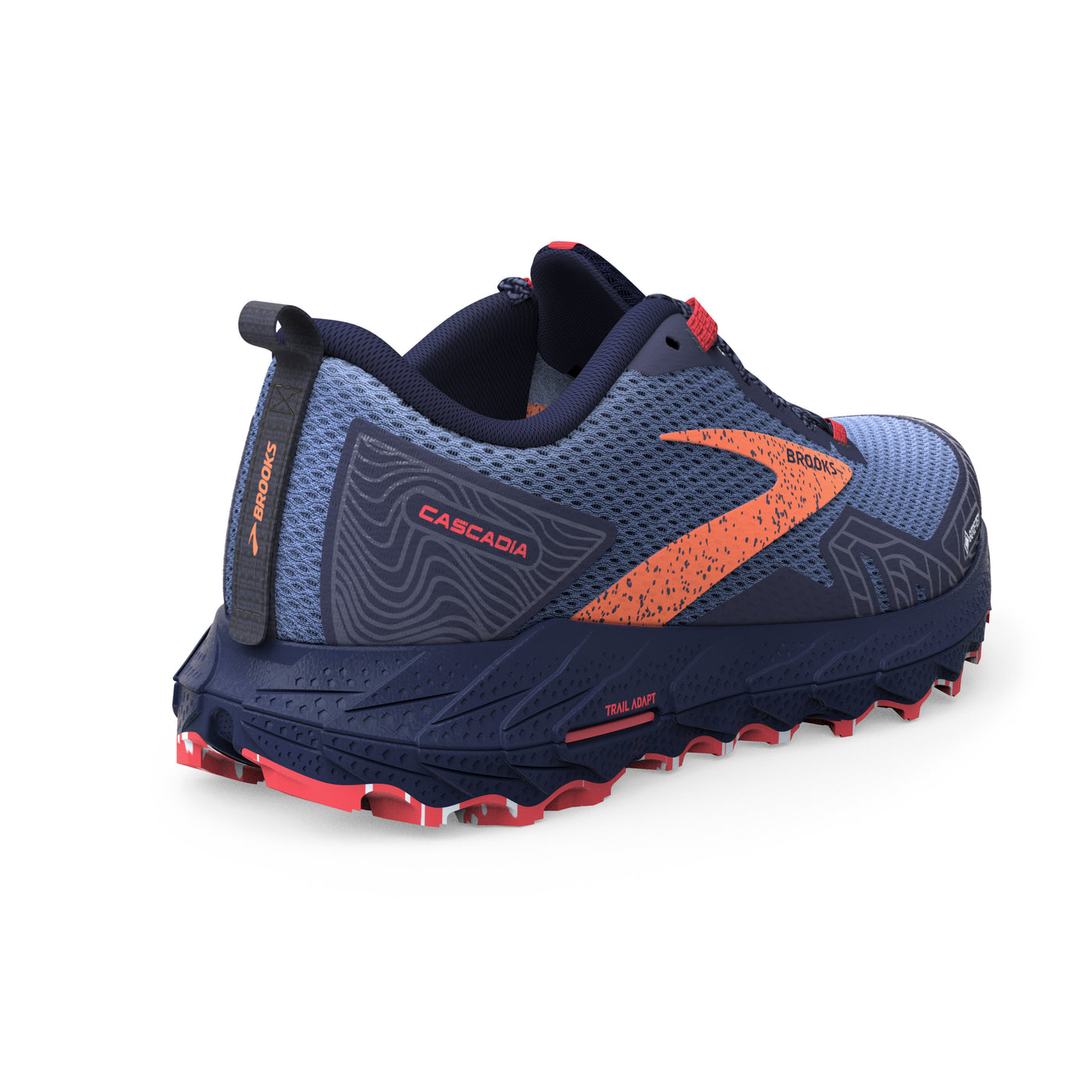 Brooks Womens Cascadia 17 GTX - Navy/Bittersweet/Peacoat - Trail