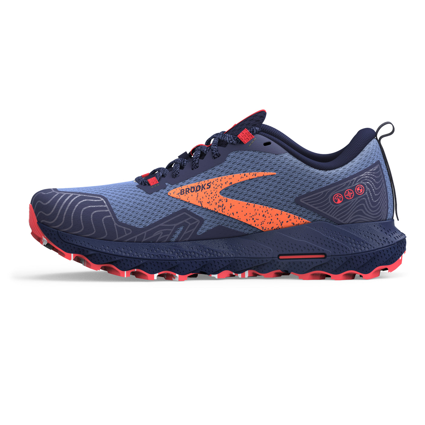 Brooks Womens Cascadia 17 GTX - Navy/Bittersweet/Peacoat - Trail