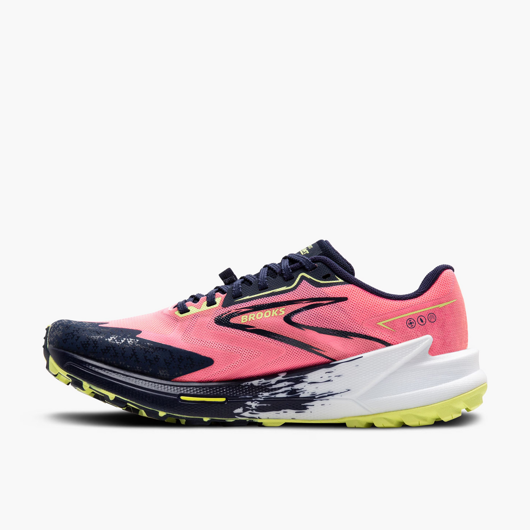 Brooks Damen Catamount 3 – Pink/Peacoat/Sunny Lime – Trail