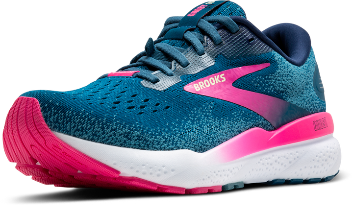 Brooks Womens Ghost 16 GTX - Moroccan Blue/Pink/Yellow - Neutral