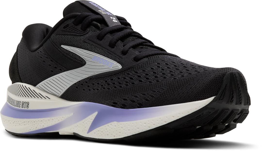 Brooks Womens Adrenaline GTS 24 - Ebony/Blue Heron/Silver - Stability - AW25