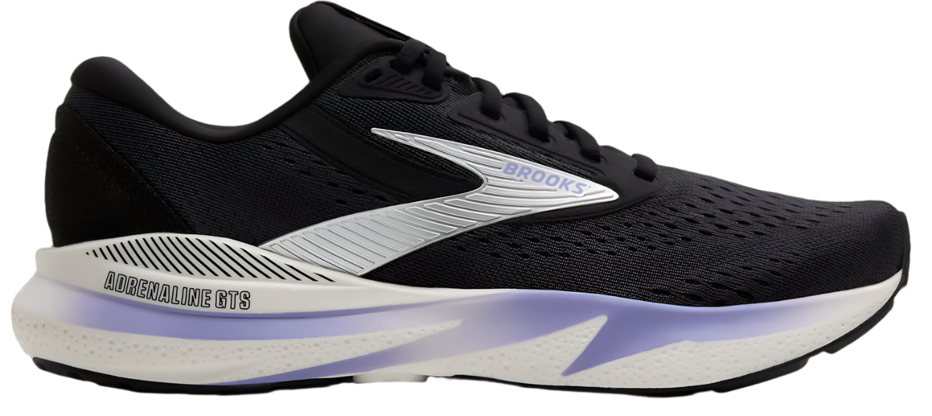 Brooks Womens Adrenaline GTS 24 - Ebony/Blue Heron/Silver - Stability - AW25