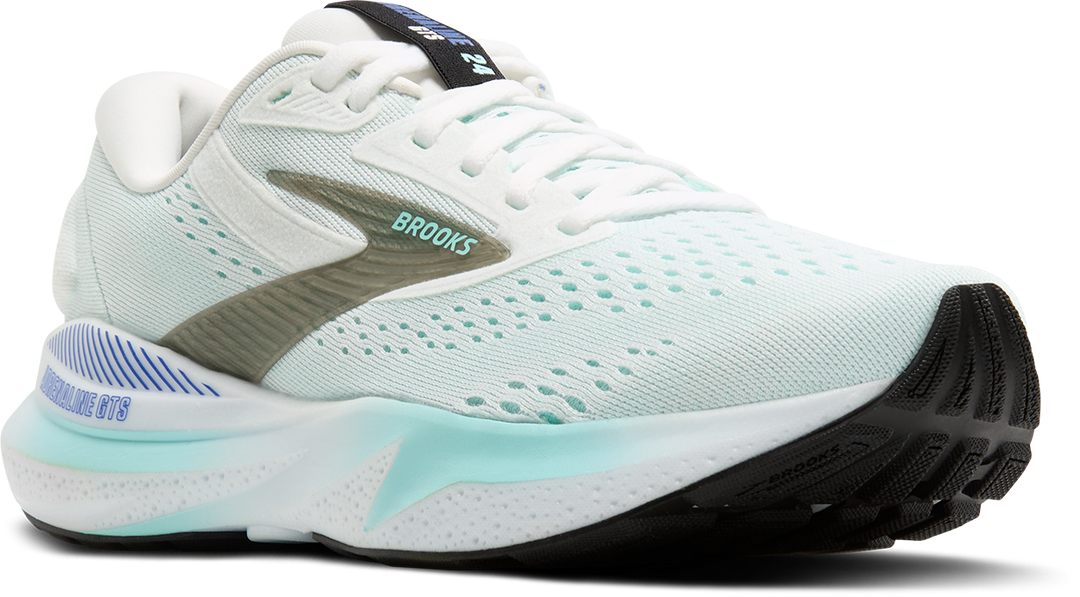 Brooks Womens Adrenaline GTS 24 White Limpet Shell Amparo Stabilit Run North West
