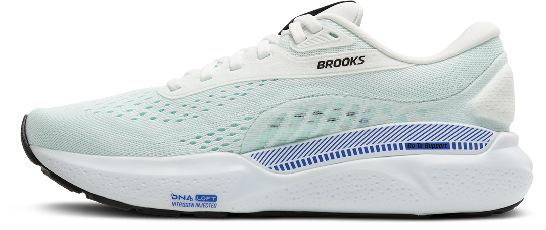Brooks Womens Adrenaline GTS 24 White Limpet Shell Amparo Stabilit Run North West