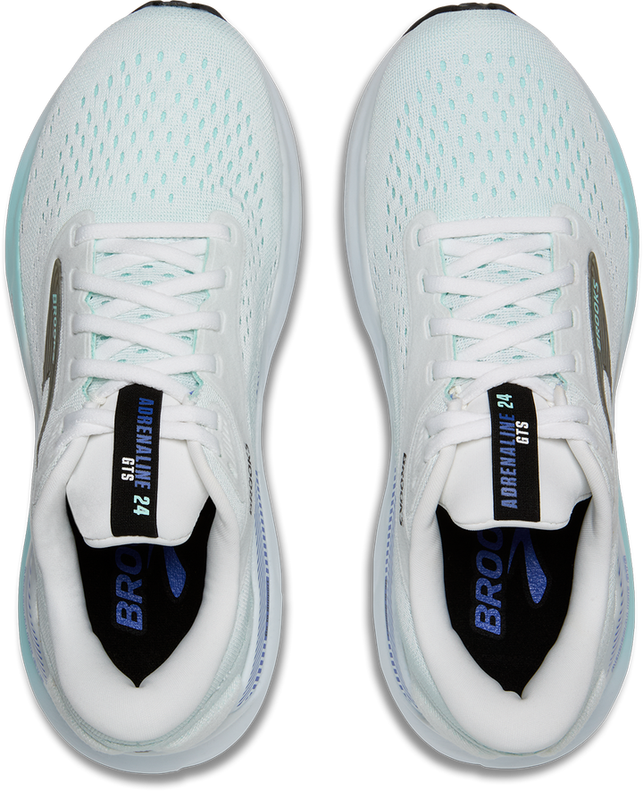Brooks Womens Adrenaline GTS 24 - White/Limpet Shell/Amparo - Stability - SS25
