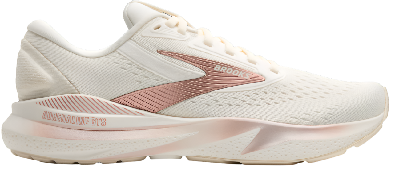 Brooks Womens Adrenaline GTS 24 - Coconut/Rose Gold/White - Stability - AW25