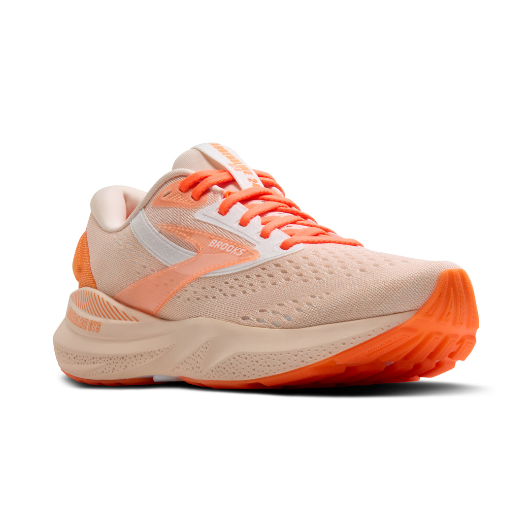 Brooks Womens Adrenaline GTS 24 - Pink/Nectarine/Orange - Stability - SS25