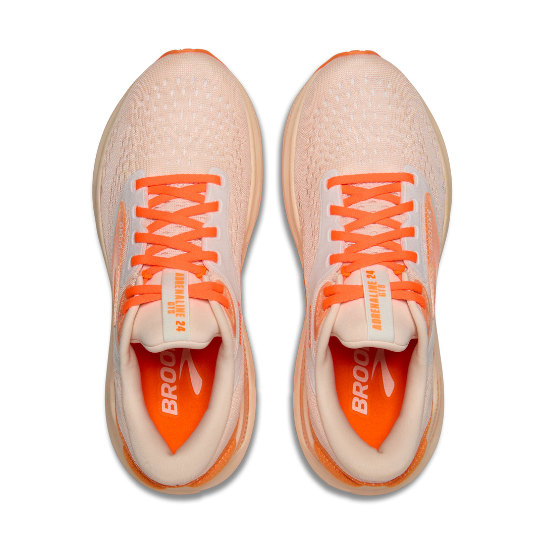 Brooks Womens Adrenaline GTS 24 - Pink/Nectarine/Orange - Stability - SS25