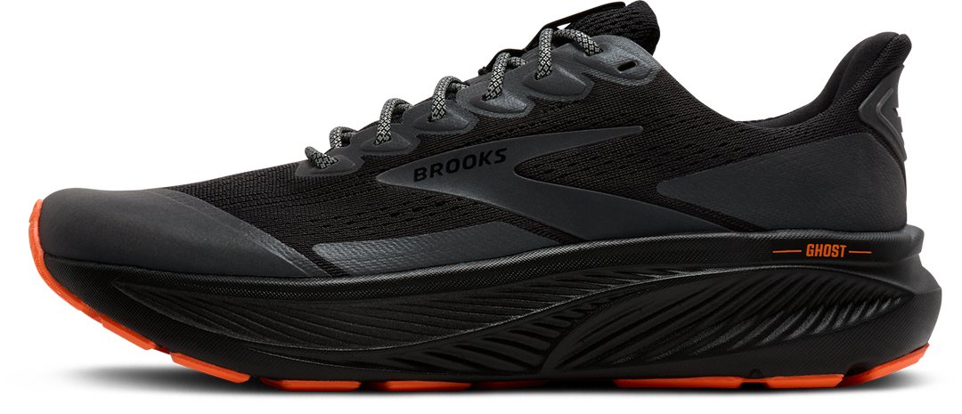 Brooks Womens Ghost 17 - Black/Orange - Neutral - AW25