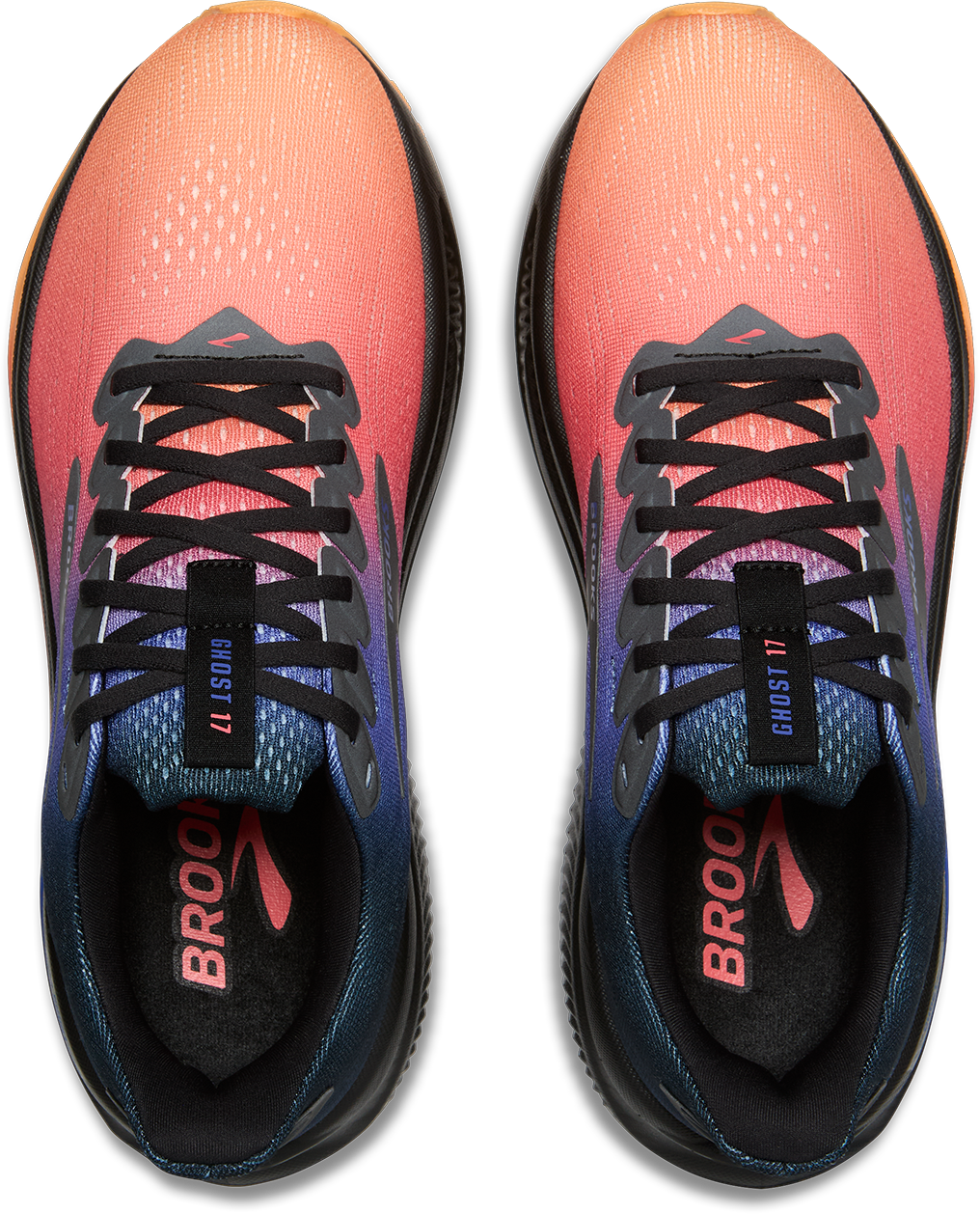Brooks Womens Ghost 17 - Night/Blue/Papaya - Neutral - AW25