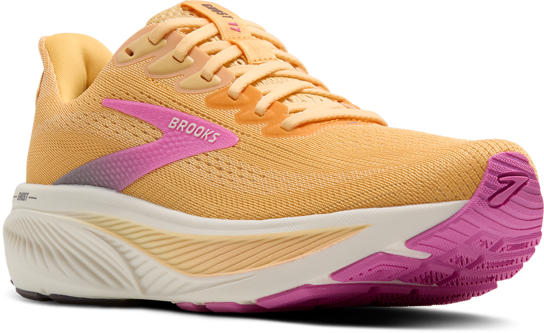 Brooks Womens Ghost 17 - Apricot/Grey/Pink - Neutral - AW25
