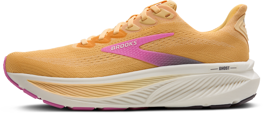 Brooks Womens Ghost 17 - Apricot/Grey/Pink - Neutral - AW25